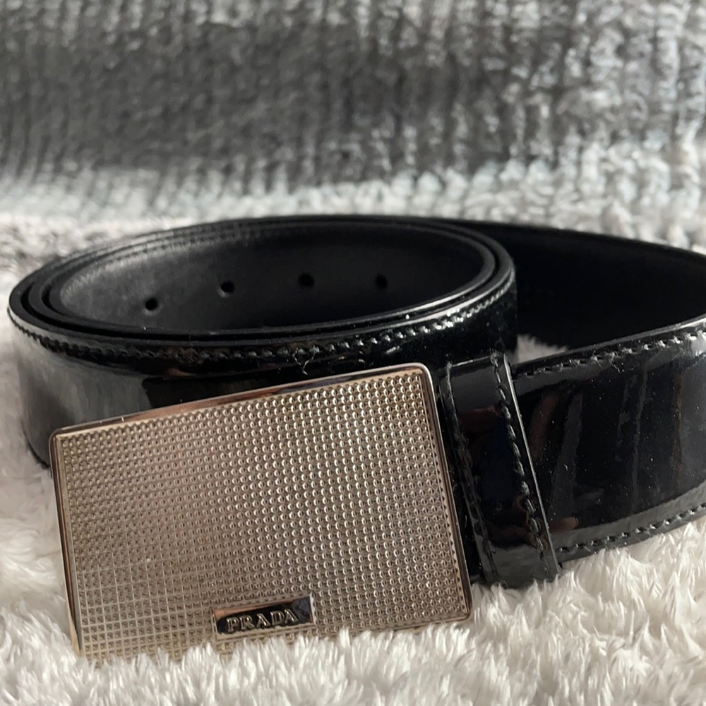 Prada black patent leather